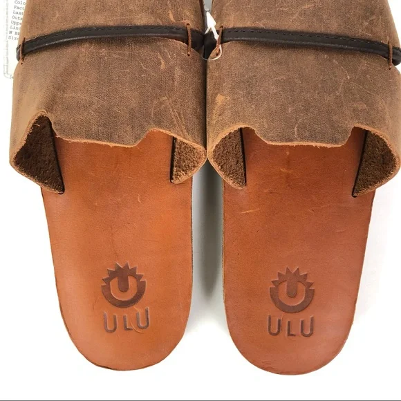 Ulu Cunning Leather Slide Sandals | Tawny Brown | Men’s 9 Ulu | Shoes | Ulu Cunning Leather Slide Sandals Tawny Brown  main image 2